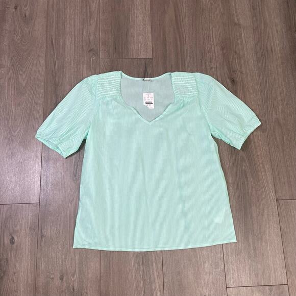 J Crew Cotton V Neck Short Sleeve Lightweight Top US Women's S New - Picture 2 of 6